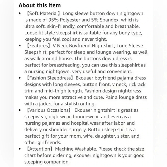 NWT baby pink long sleeve gown size large - Picture 6 of 6